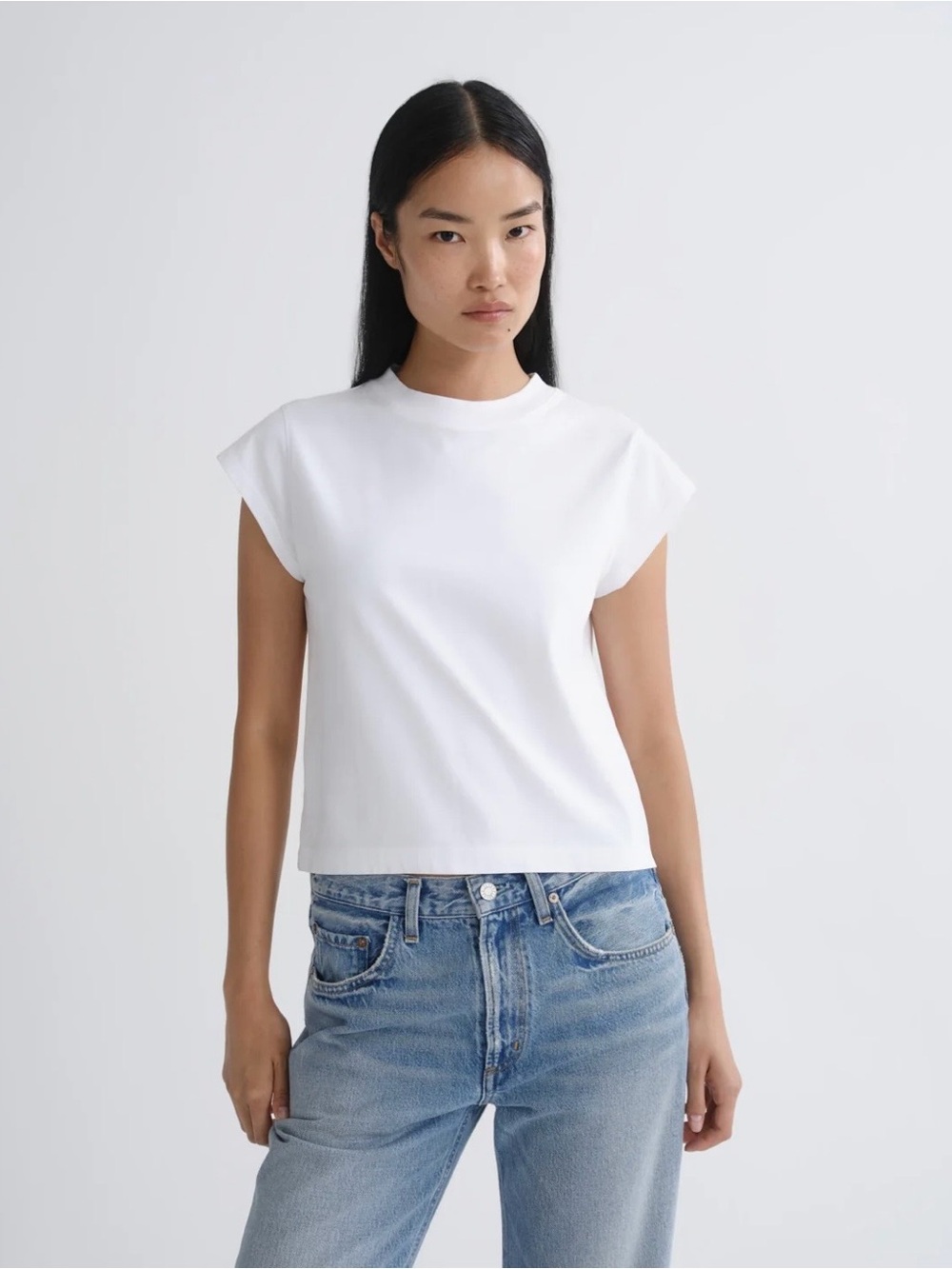 Agolde Bryce Cap Sleeve Tee- Size L